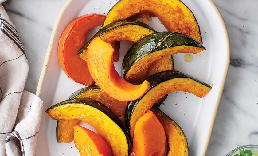 Savory and Spicy Roast Kabocha Squash