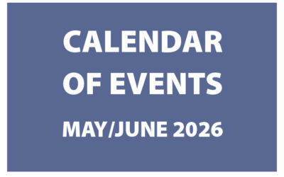 CALENDAR OF EVENTS – MAY/JUNE 2026